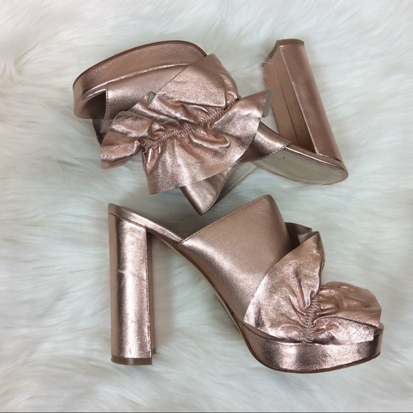 Shelly's London Ruffle Platform Heels 10 41 - Picture 3 of 8